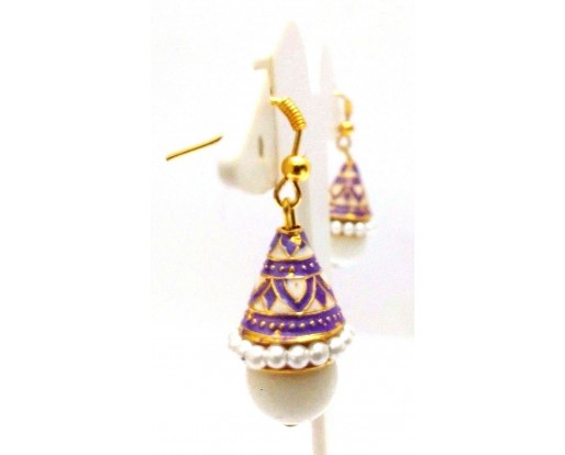 Meenakari Minakari Enamel Jhumka Jhumki Handmade Earring Jewelry Chandelier A113